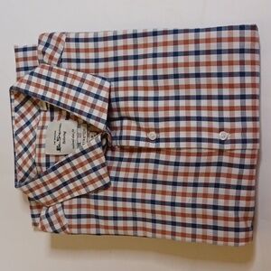 Ben Sherman Stretch Slim Fit Men's Plaid Button Down Shirt. Size 18 (34-35)